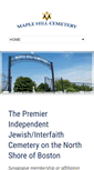 Mobile Screenshot of maplehillcemetery.com